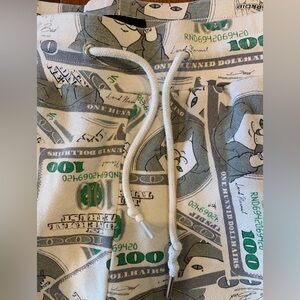 Rip N Dip Money Bag Sweatpants Size MOlive Green Pockets Drawstring 100% Cotton
